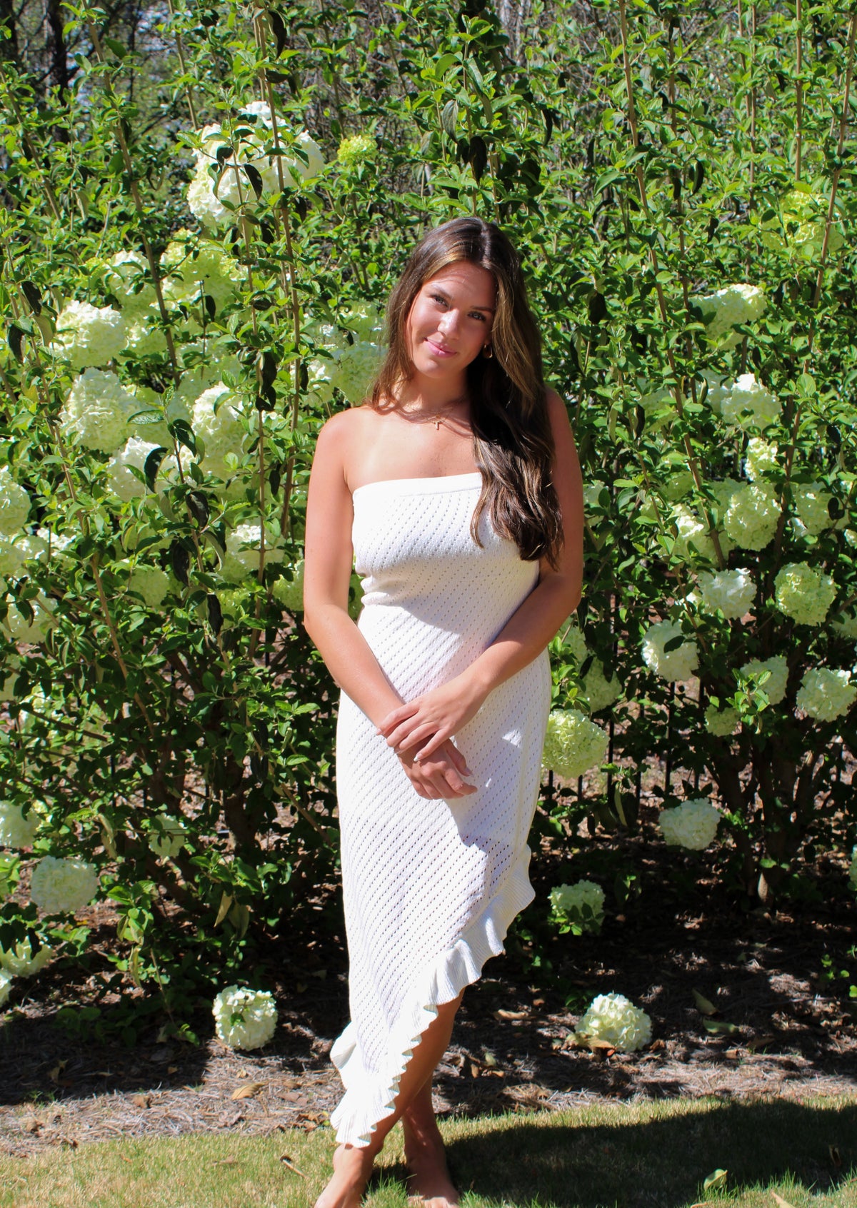 Beachy Crochet Asymmetrical Tube Dress