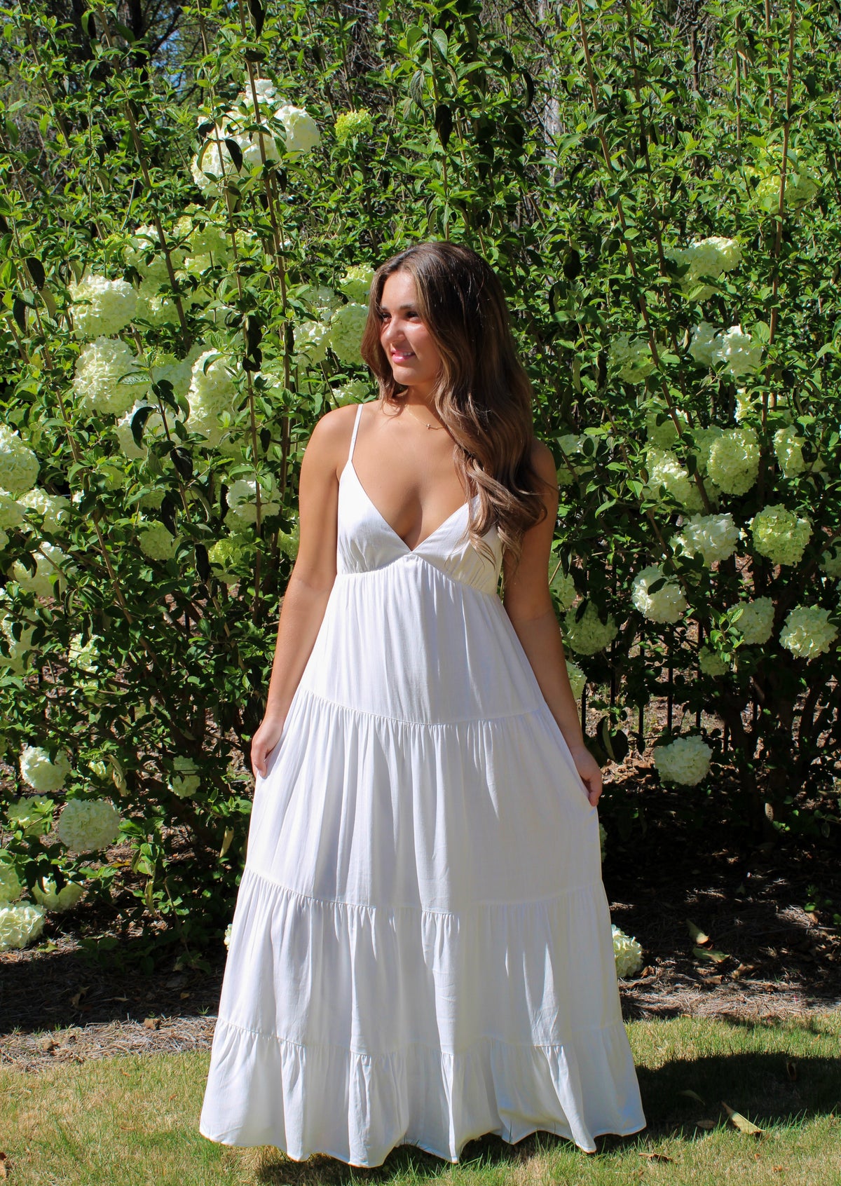 Summertime Tiered Tie Back Maxi Dress